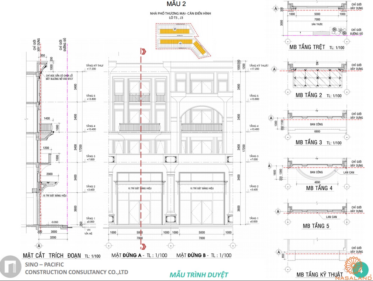 Mặt bằng dự án khu đô thị Vạn Phúc City Thủ Đức - Nhà phố thương mại